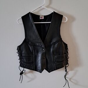 Black Leather Vest